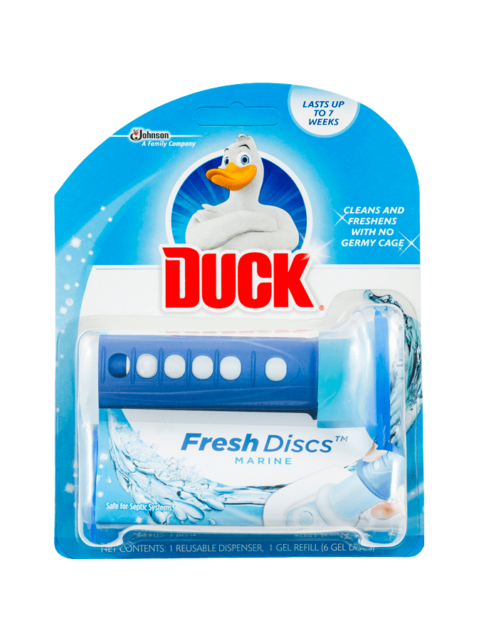 Duck Toilet Cleaner Fresh Discs Holder & Refills Lime 36ml