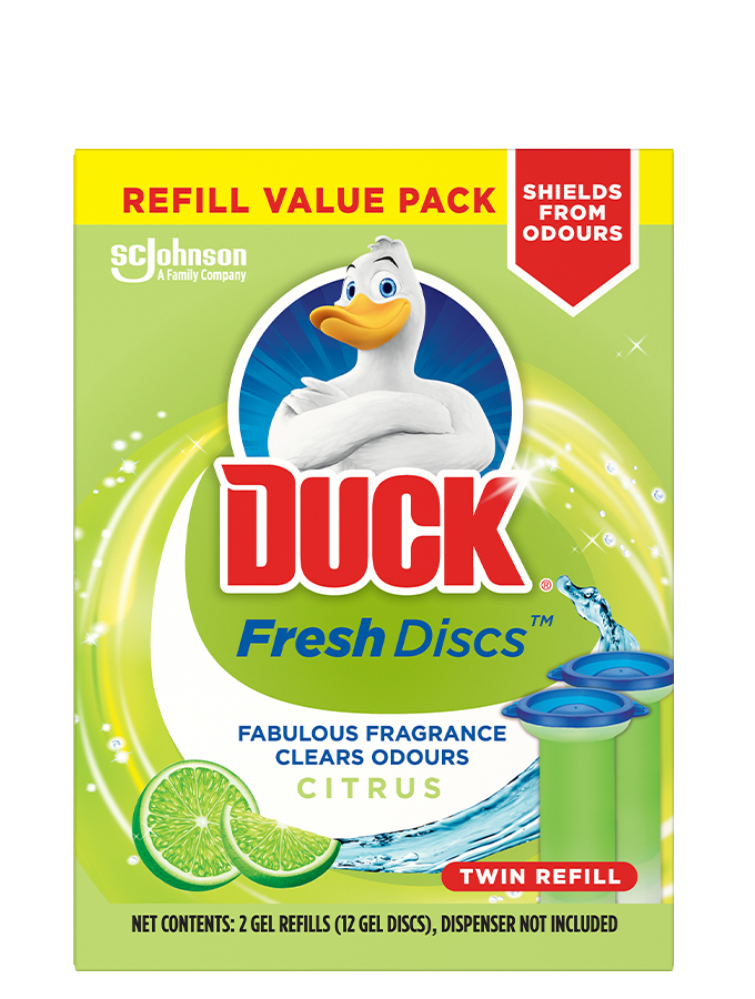 Duck Fresh Discs Lavender Stick On Toilet Cleaner 6 Pack